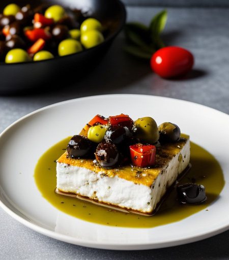 Marinated Feta With Greek Olives & Roasted recipe image