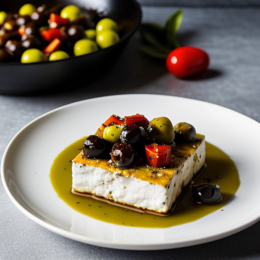 Marinated Feta With Greek Olives & Roasted recipe image