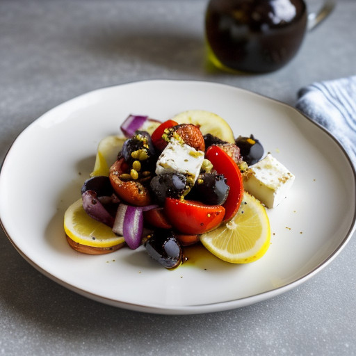 Marinated Feta With Greek Olives and Roasted recipe image