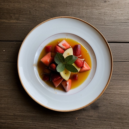 Marinated Melon & Strawberries With Honey Gin recipe image