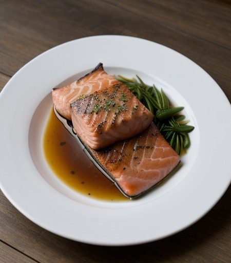 Marinated Salmon Steaks recipe image