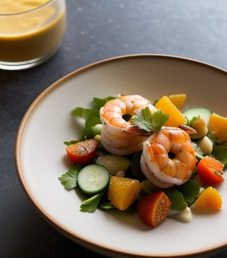 Marinated Shrimp Kabob Salad recipe image