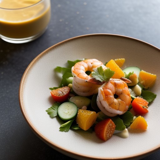Marinated Shrimp Kabob Salad recipe image
