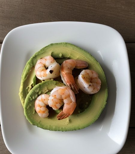 Marinated Shrimp in Avocado Halves recipe image