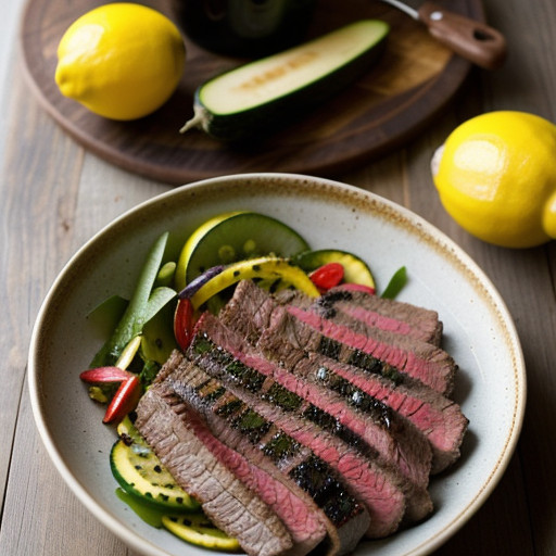 Marinated Steak and Summer Squash Salad - Bon Appetit recipe image