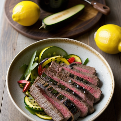 Marinated Steak and Summer Squash Salad - Bon Appetit recipe image