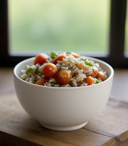 Marinated Tomato-Rice Salad recipe image