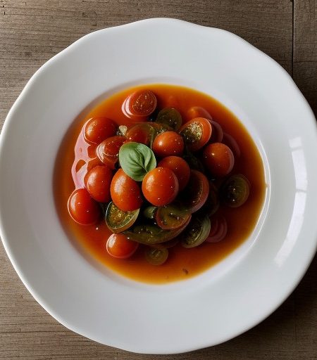 Marinated Tomatoes With Basil recipe image