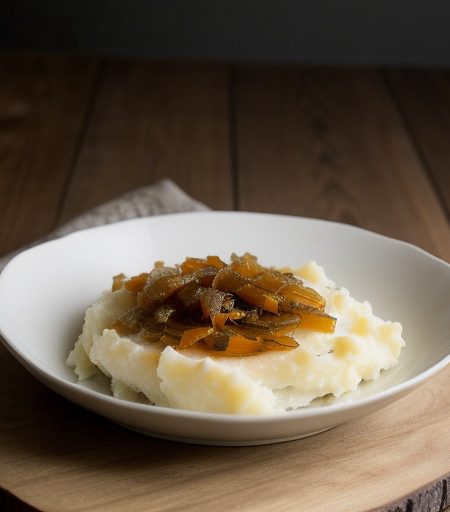 Mashed Potatoes With Carrots & Caramelized Onions recipe image