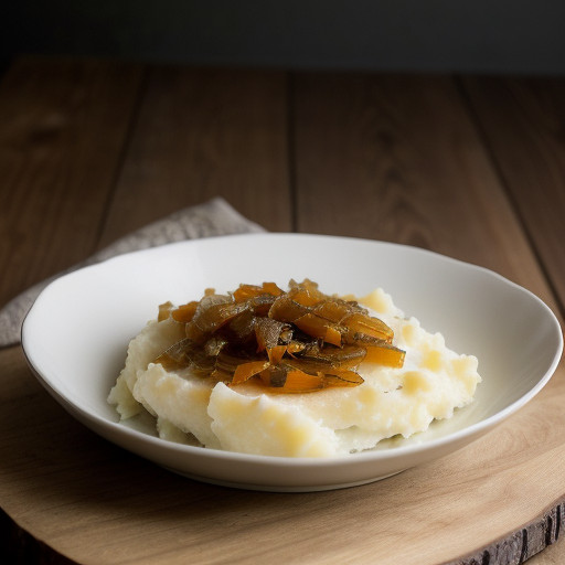 Mashed Potatoes With Carrots & Caramelized Onions recipe image