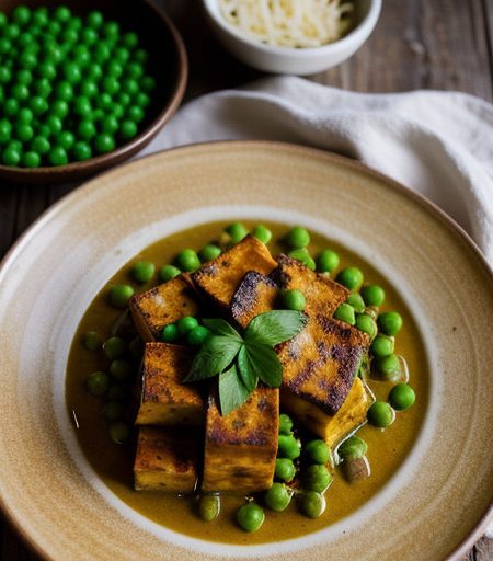 Mattar Paneer (Peas & Cheese recipe image