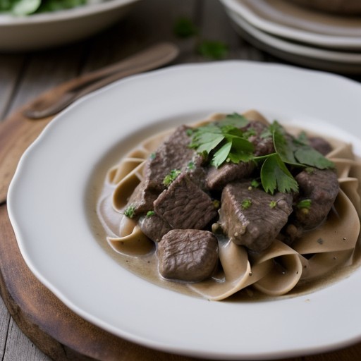 Mean and Lean Beef Stroganoff recipe image