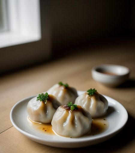 Meat Dumplings Poached or Pot-Sticker Style recipe image