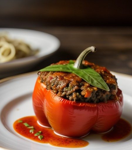 Meat Loaf-Stuffed Peppers recipe image