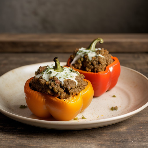 Meat and Potato Stuffed Peppers recipe image