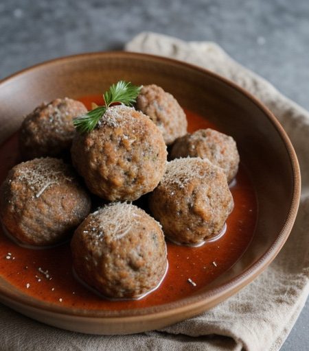 Meatballs to Serve With Spaghetti Sauce recipe image