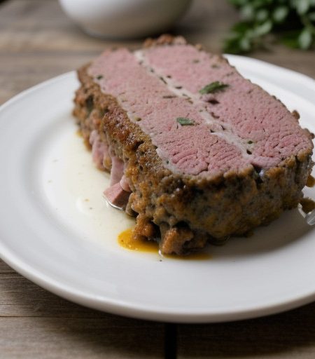 Meatloaf Stuffed With Ham & Cheese recipe image