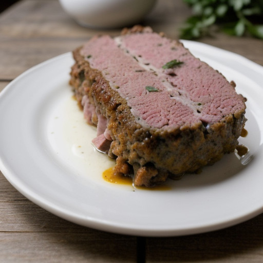 Meatloaf Stuffed With Ham & Cheese recipe image