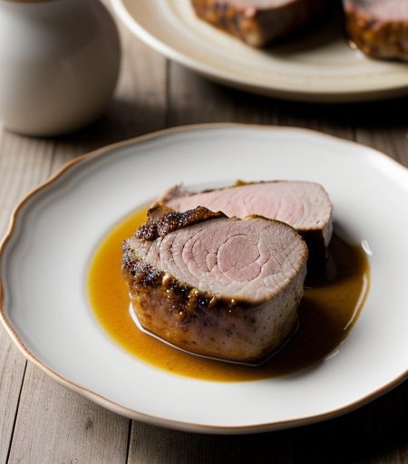 Medaillons of Pork Tenderloin Veronique recipe image