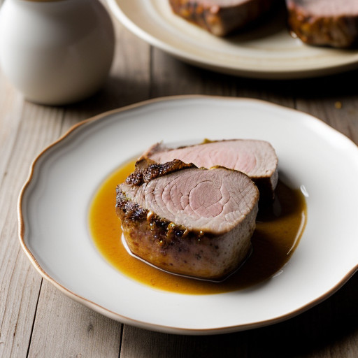 Medaillons of Pork Tenderloin Veronique recipe image