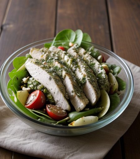 Mediterranean Grilled Chicken Salad recipe image