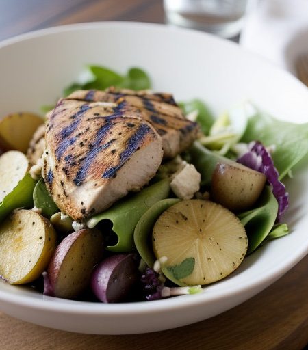 Mediterranean Grilled Chicken Salad recipe image