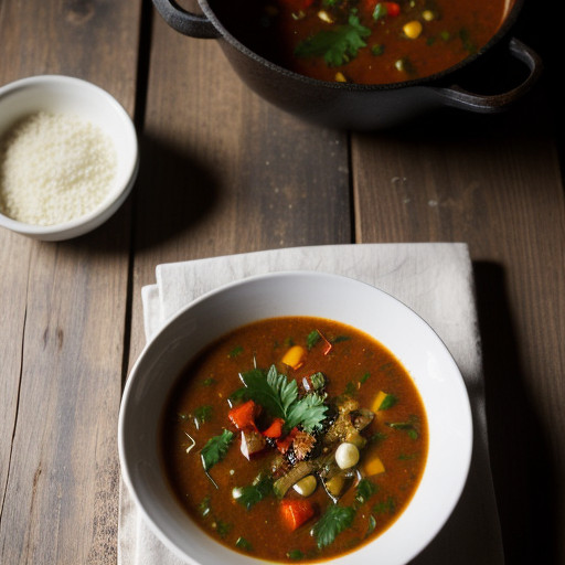 Mediterranean Grilled Vegetable Soup recipe image