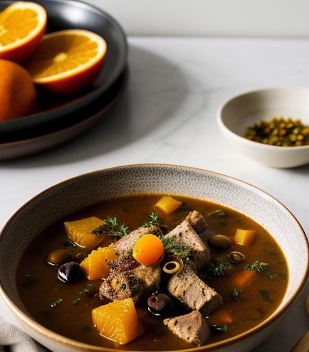 Mediterranean Stew With Olives and Oranges recipe image