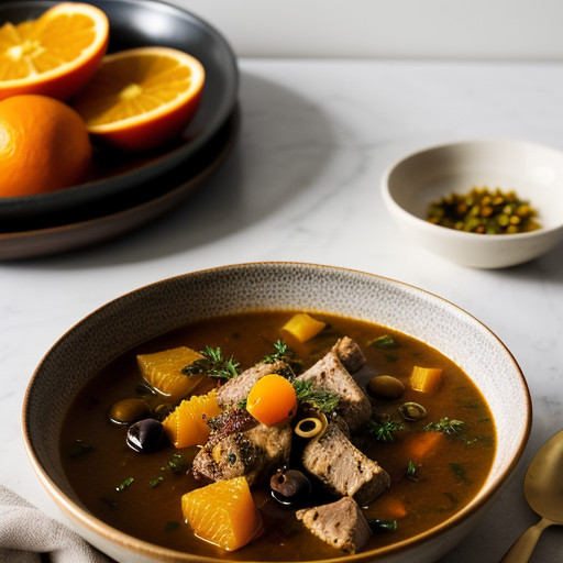 Mediterranean Stew With Olives and Oranges recipe image