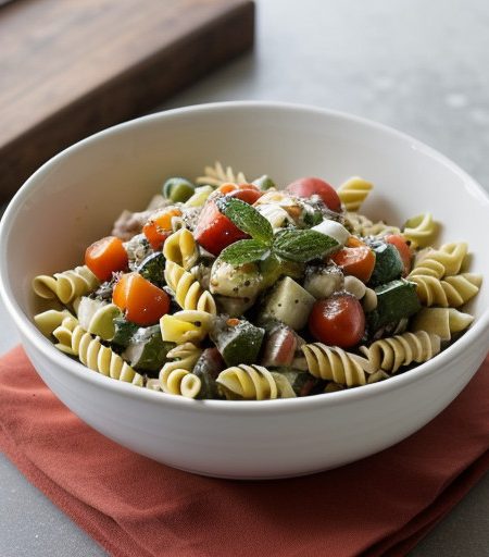 Mediterranean Vegetable Pasta Salad recipe image