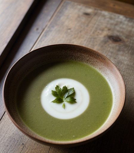Melokhia (Egyptian Herb Soup recipe image