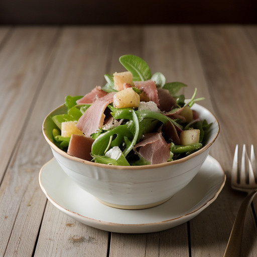 Melon Hearts of Palm & Prosciutto Salad recipe image
