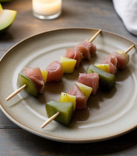 Melon-Prosciutto Kabobs recipe image