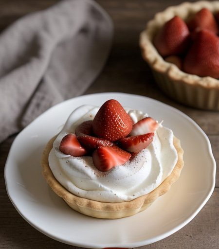 Meringue Tarts With Strawberries recipe image