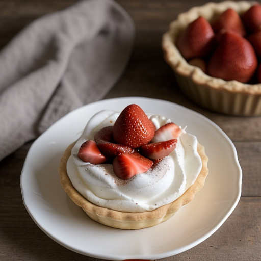 Meringue Tarts With Strawberries recipe image