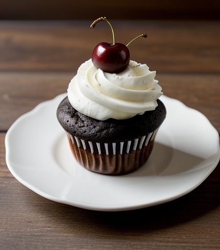 Merry Cherry Chocolate Cupcakes recipe image
