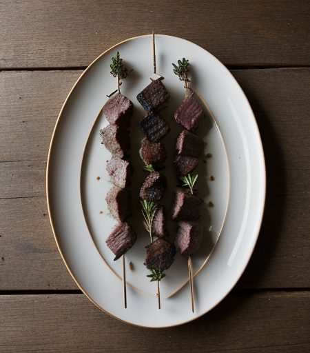 Mesquite Grilled Brochettes of Beef recipe image