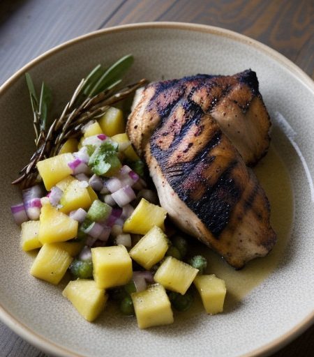 Mesquite Grilled Chicken With Pineapple Salsa recipe image