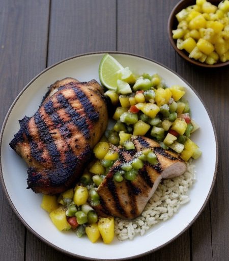 Mesquite Grilled Chicken With Pineapple Salsa recipe image