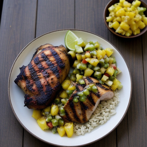 Mesquite Grilled Chicken With Pineapple Salsa recipe image