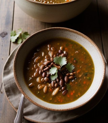 Mexican Barley & Bean Soup recipe image