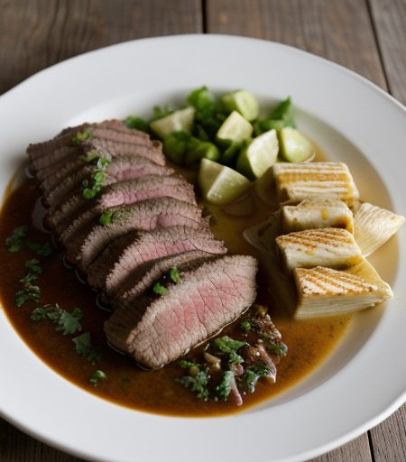 Mexican Flank Steak With Mock Tamales recipe image