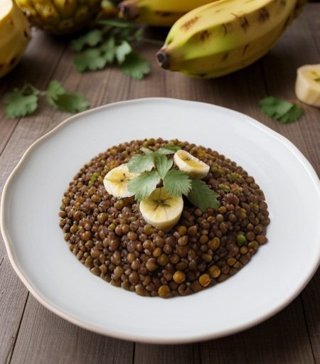 Mexican Lentils With Pineapple and Bananas - House Beauti recipe image