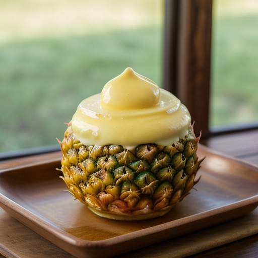 Mexican Pineapple Dessert With Custard Sauce recipe image