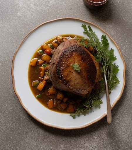 Mexican Pork Roast Cooked in Beer W/ Green Sa recipe image