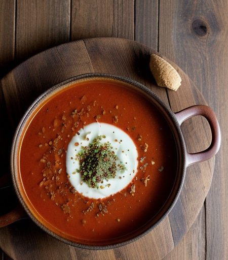 Mexican Red Pepper & Tomato Soup recipe image