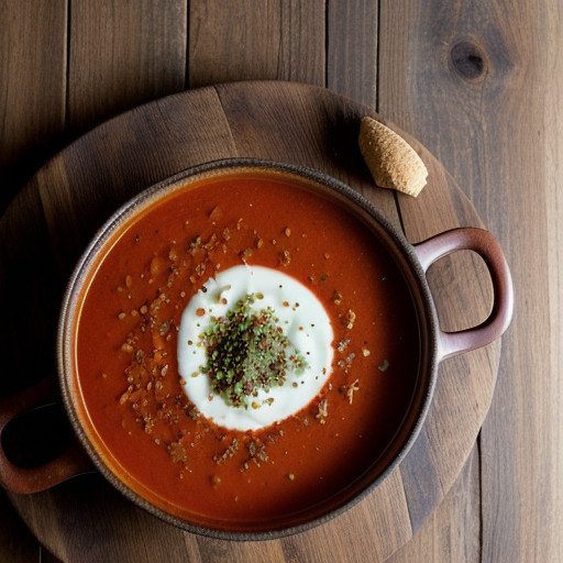 Mexican Red Pepper & Tomato Soup recipe image
