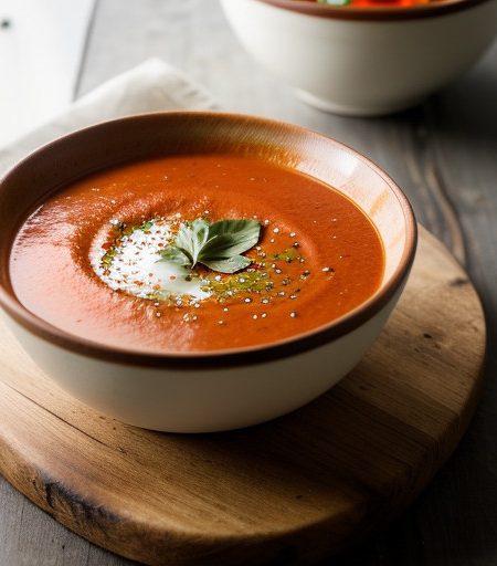Mexican Red Pepper & Tomato Soup recipe image