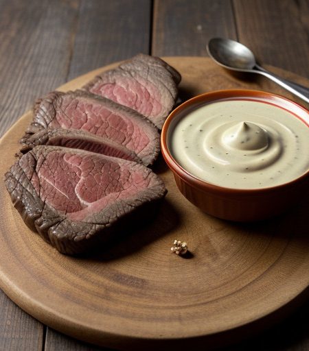 Michigan Beef Steak With Chili-Corn Sauce recipe image
