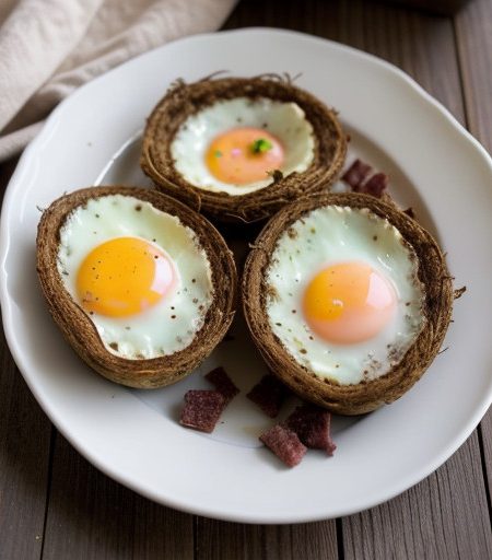 Microwave Eggs in Hash Nests recipe image